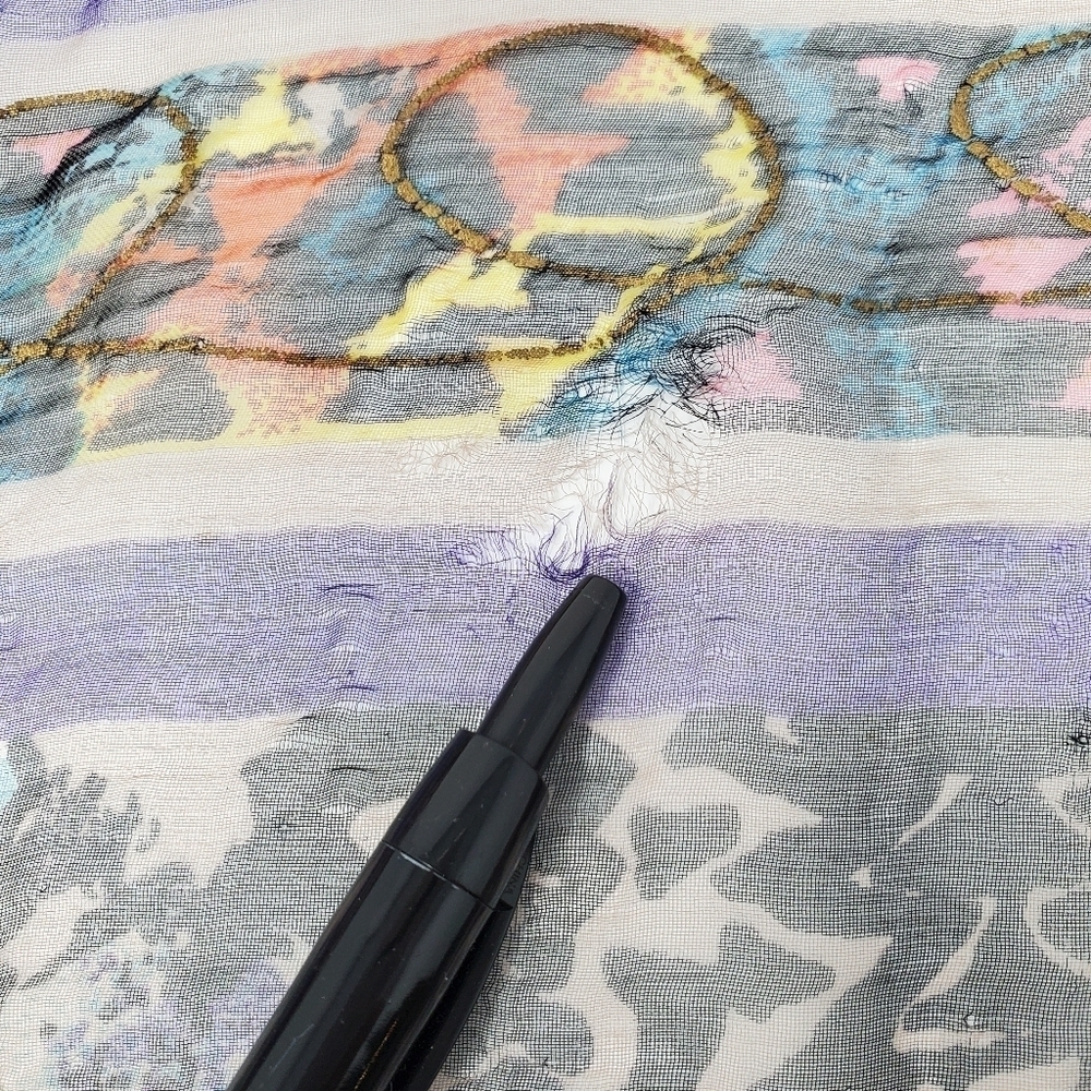 Sheer Colorful Scarf - Picture 3 of 11